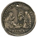 Testone in argento della zecca di Roma sotto il pontificato di Gregorio XIII (1572-1585)