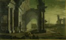 Veduta di rovine classiche