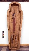 Anthropoid sarcophagus of Usai, painted wood, 26th dynasty (664-525 BC)