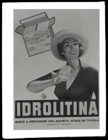 Cartello pubblicitario dell'Idrolitina Gazzoni (anni 1950)