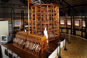 Model of bolognese silk mill in 1:2 scale