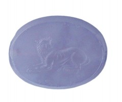 Chalcedony with a crouching lion