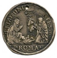 Testone in argento della zecca di Roma sotto il pontificato di Gregorio XIII (1572-1585)