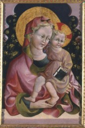 Giovanni da Modena, Madonna con Bambino e libro, tempera su tavola, Ferrara, Pinacoteca Nazionale