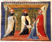 Giovanni da Modena, Statuti della Società dei Drappieri, ms. 639, Bologna, Museo Civico Medievale, 1407