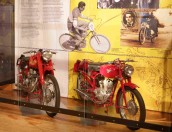 Allestimenti della mostra Antologia della moto bolognese 1920-1970