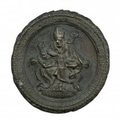 Medaglia in bronzo fuso - Papa Innocenzo X Pamphilj (1574-1655); 1653
San Petronio in trono