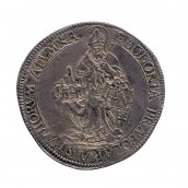 Piastra da tre lire in argento. Gregorio XIII Boncompagni (papa dal 1572 al 1585); 1580-1585. Incisore: Alessandro Menganti (1525-1594)
.BONONIA PRAECLARA STVDIORVM ALVMNA