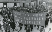 Manifestazione sindacale alla Bolognina, 1983, Archivio fotografico Fiom-Ggil Bologna