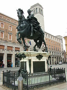 la statua equestre di  Alessandro Farnese
