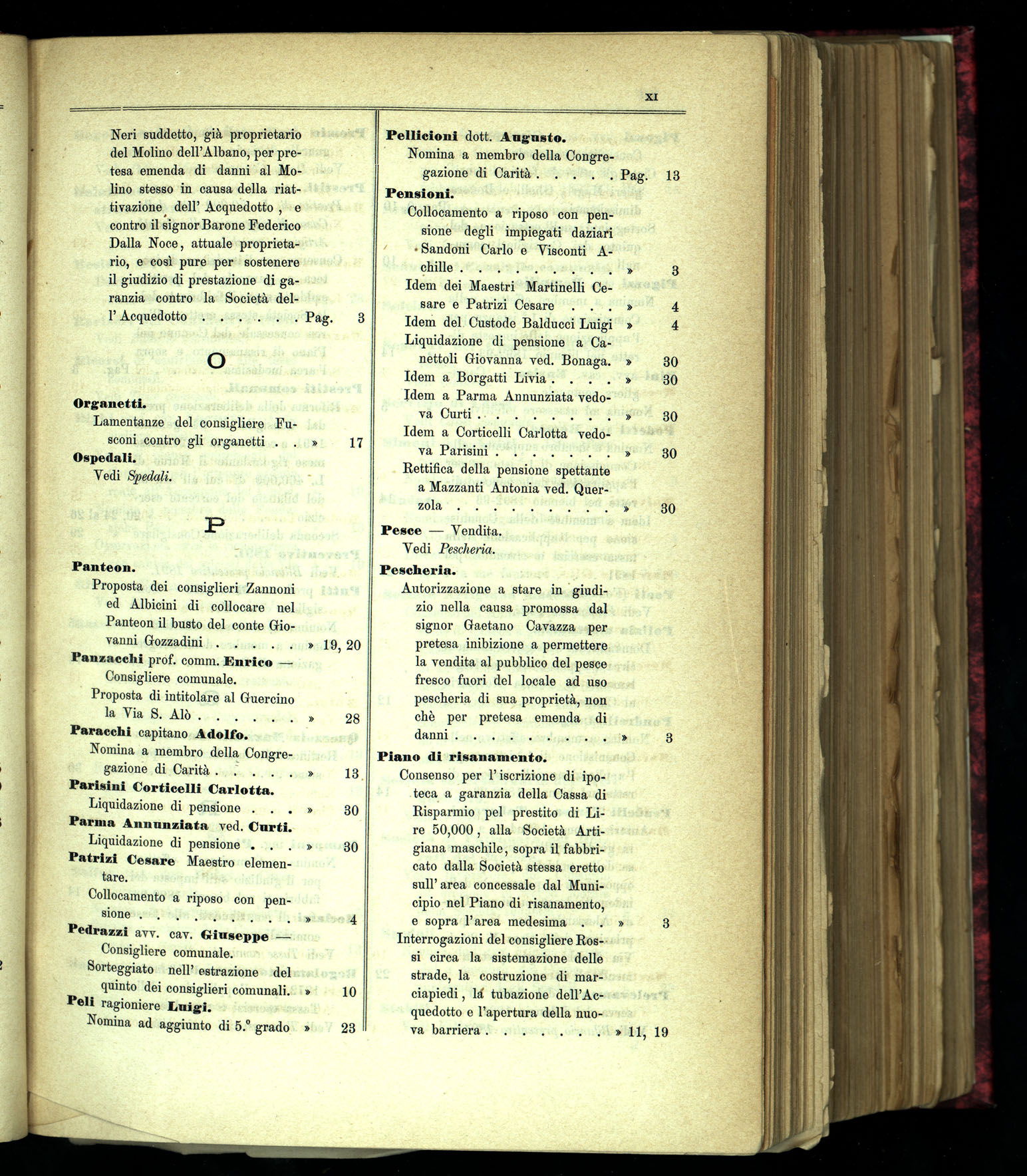 Indice volume 1.6.1891 - 1.7.1891