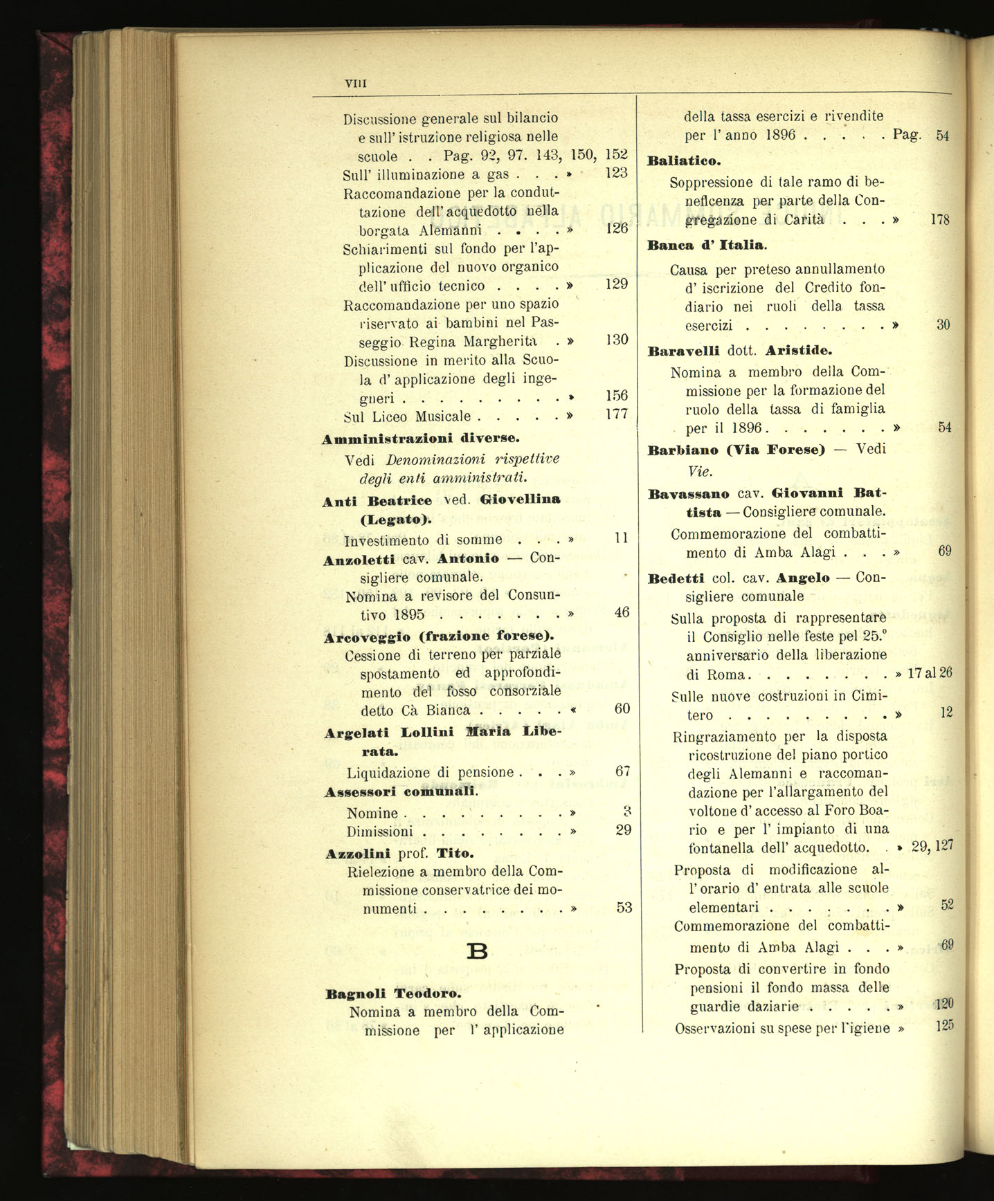 Indice volume 22.6.1895 - 30.12.1895