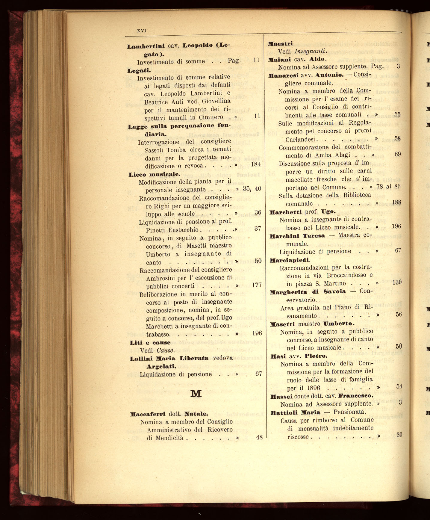 Indice volume 22.6.1895 - 30.12.1895