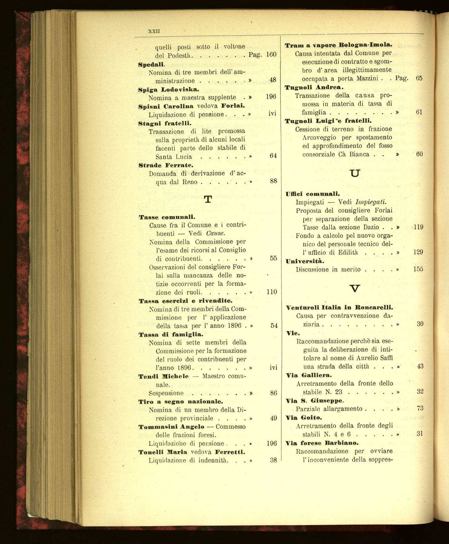 Indice volume 22.6.1895 - 30.12.1895