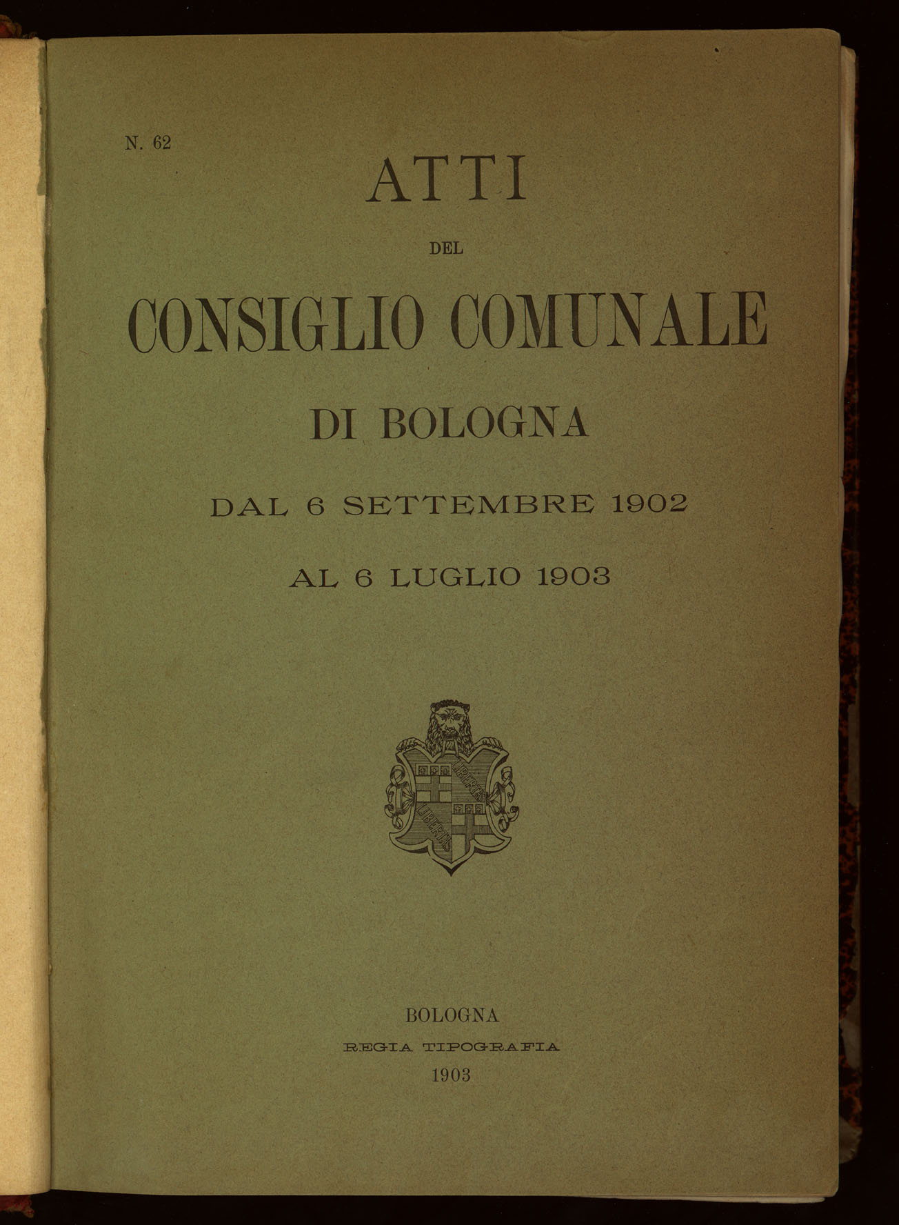 Indice volume 6.9.1902 - 6.7.1903