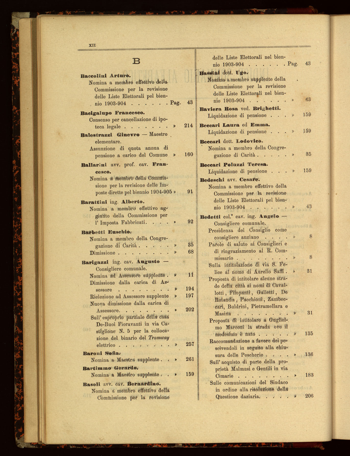 Indice volume 6.9.1902 - 6.7.1903