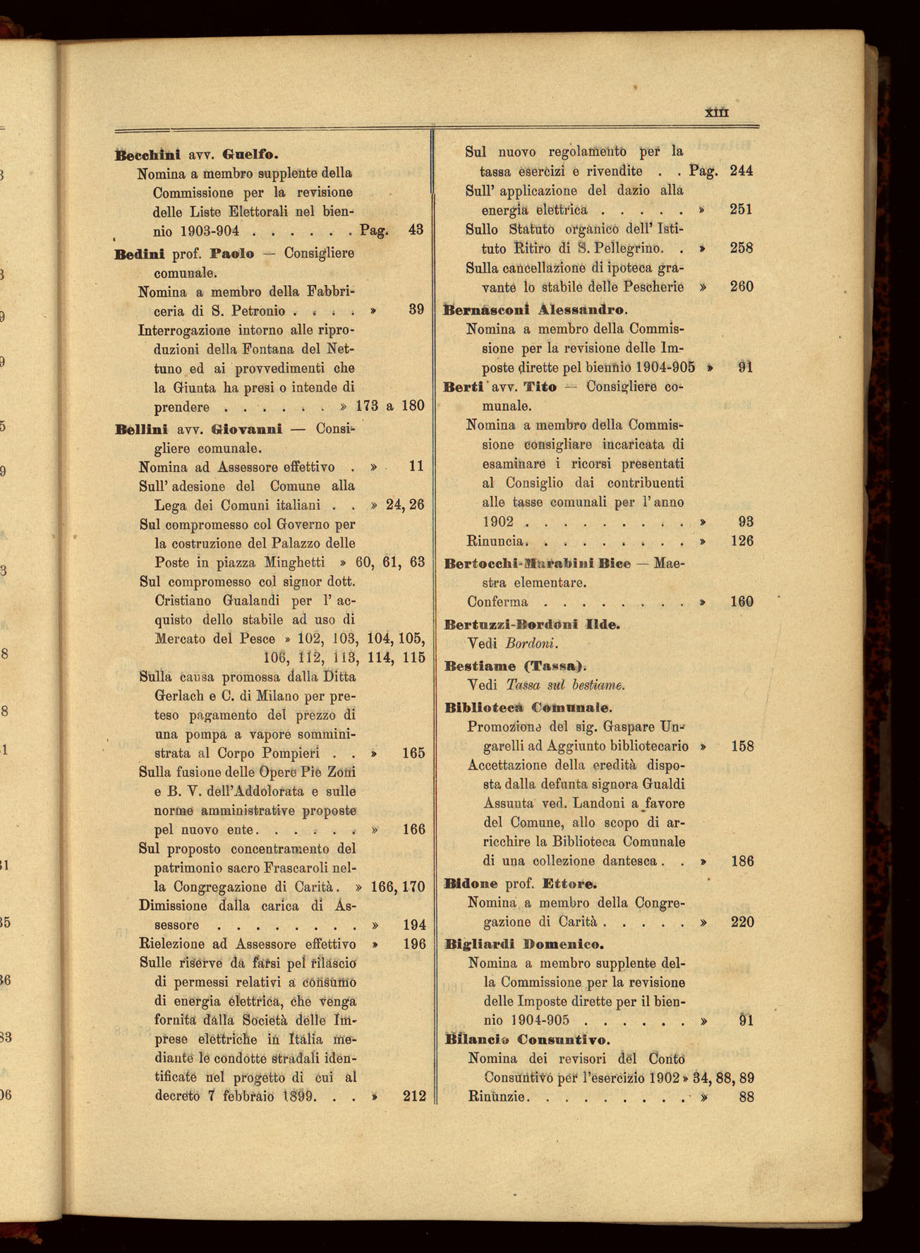 Indice volume 6.9.1902 - 6.7.1903