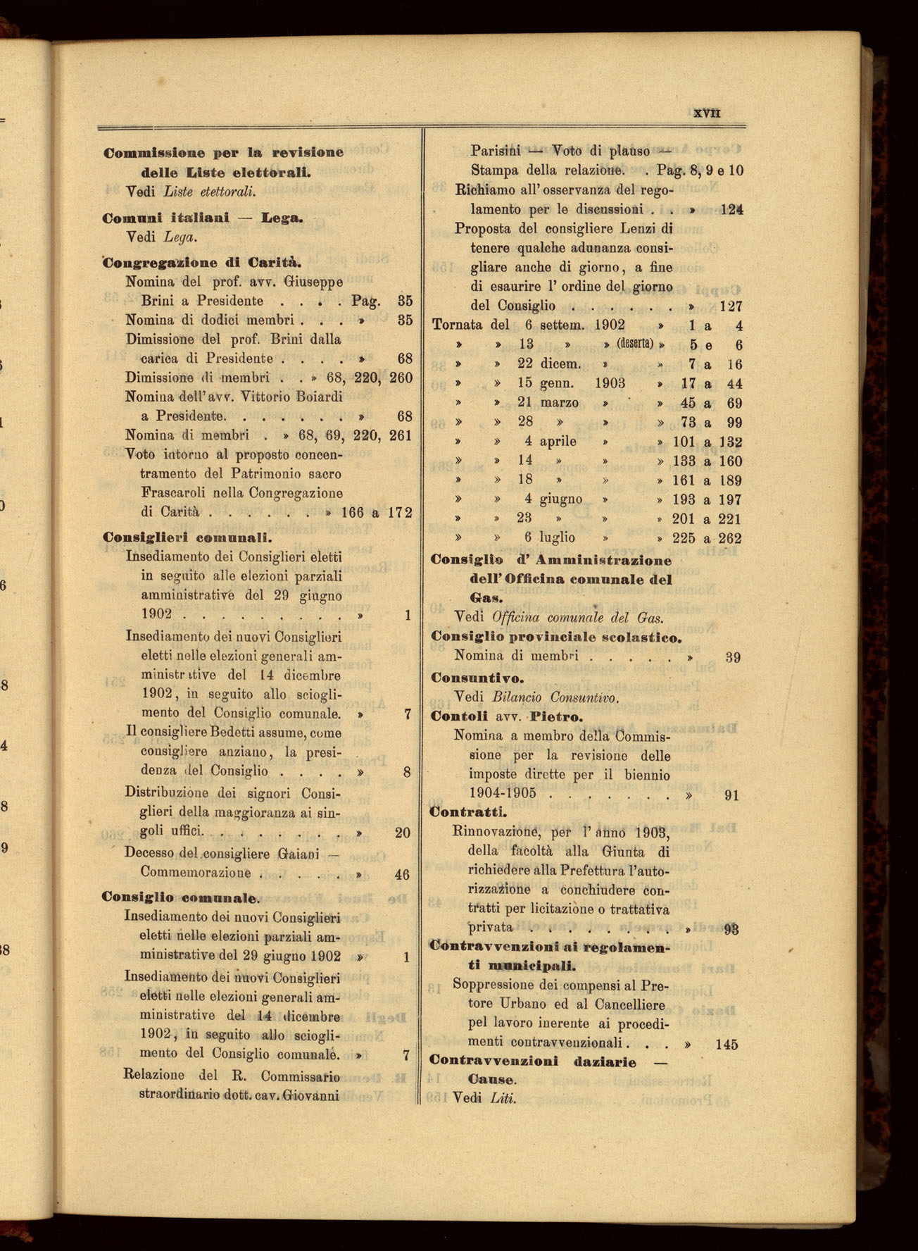 Indice volume 6.9.1902 - 6.7.1903