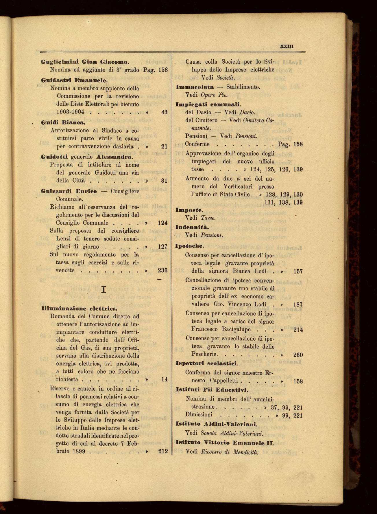 Indice volume 6.9.1902 - 6.7.1903