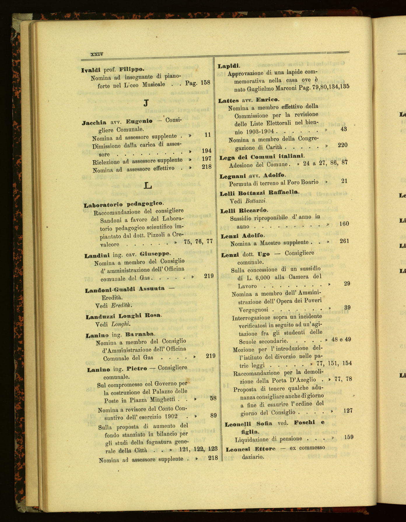 Indice volume 6.9.1902 - 6.7.1903