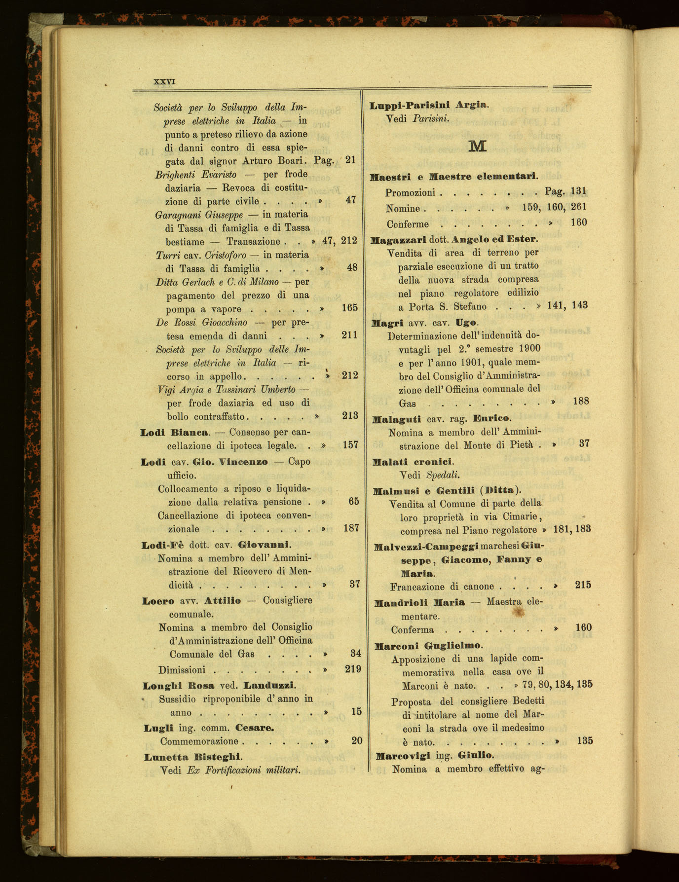 Indice volume 6.9.1902 - 6.7.1903