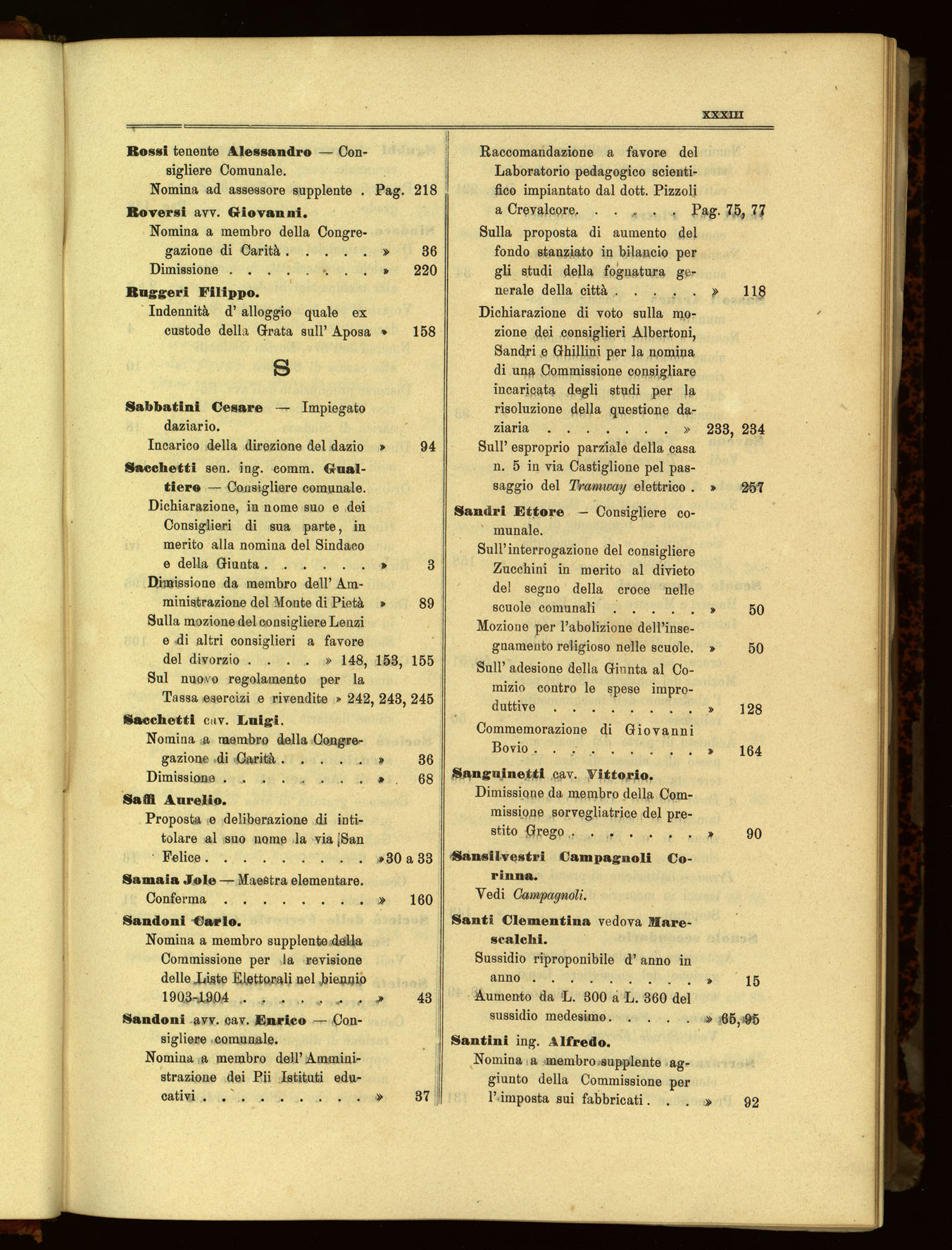 Indice volume 6.9.1902 - 6.7.1903