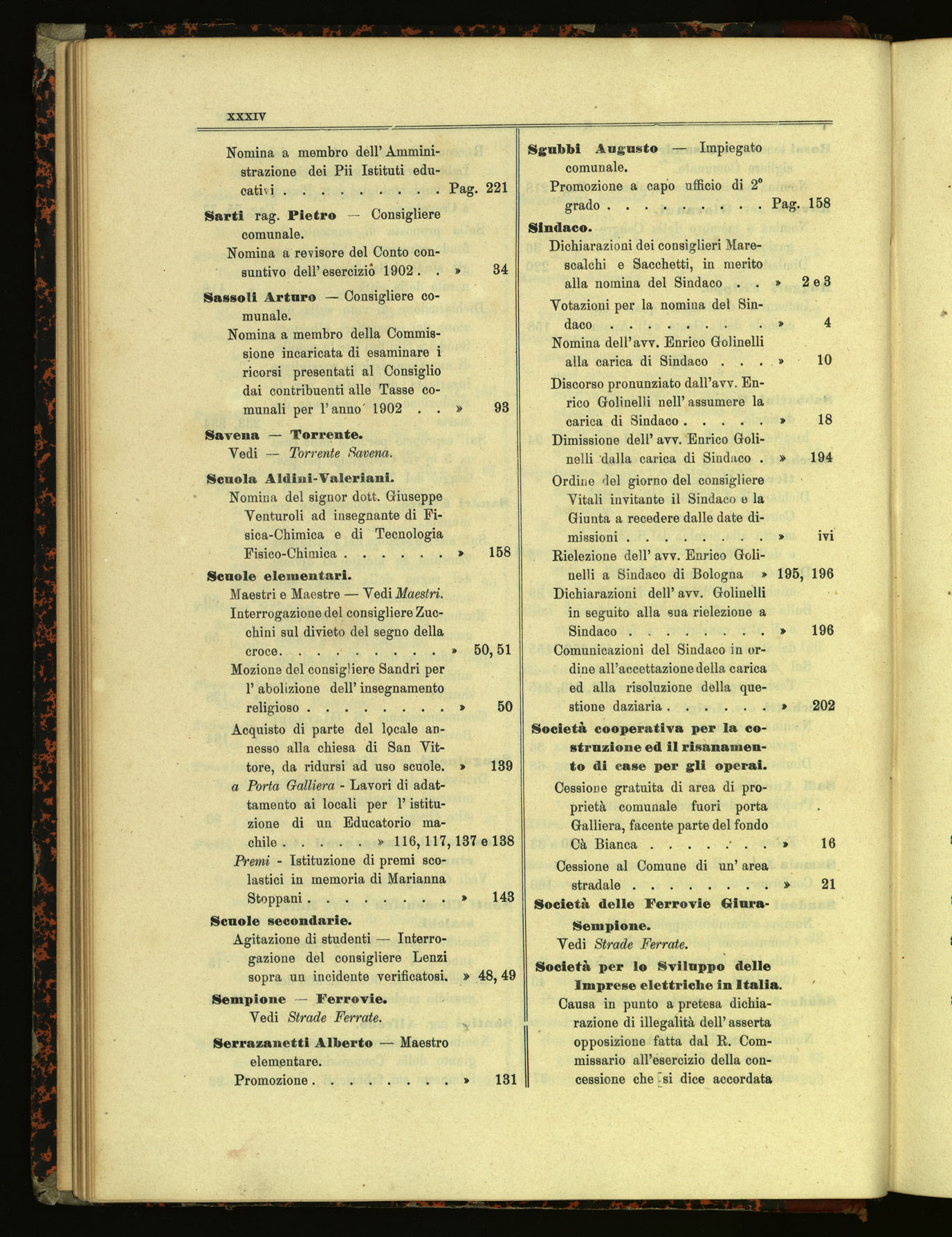 Indice volume 6.9.1902 - 6.7.1903
