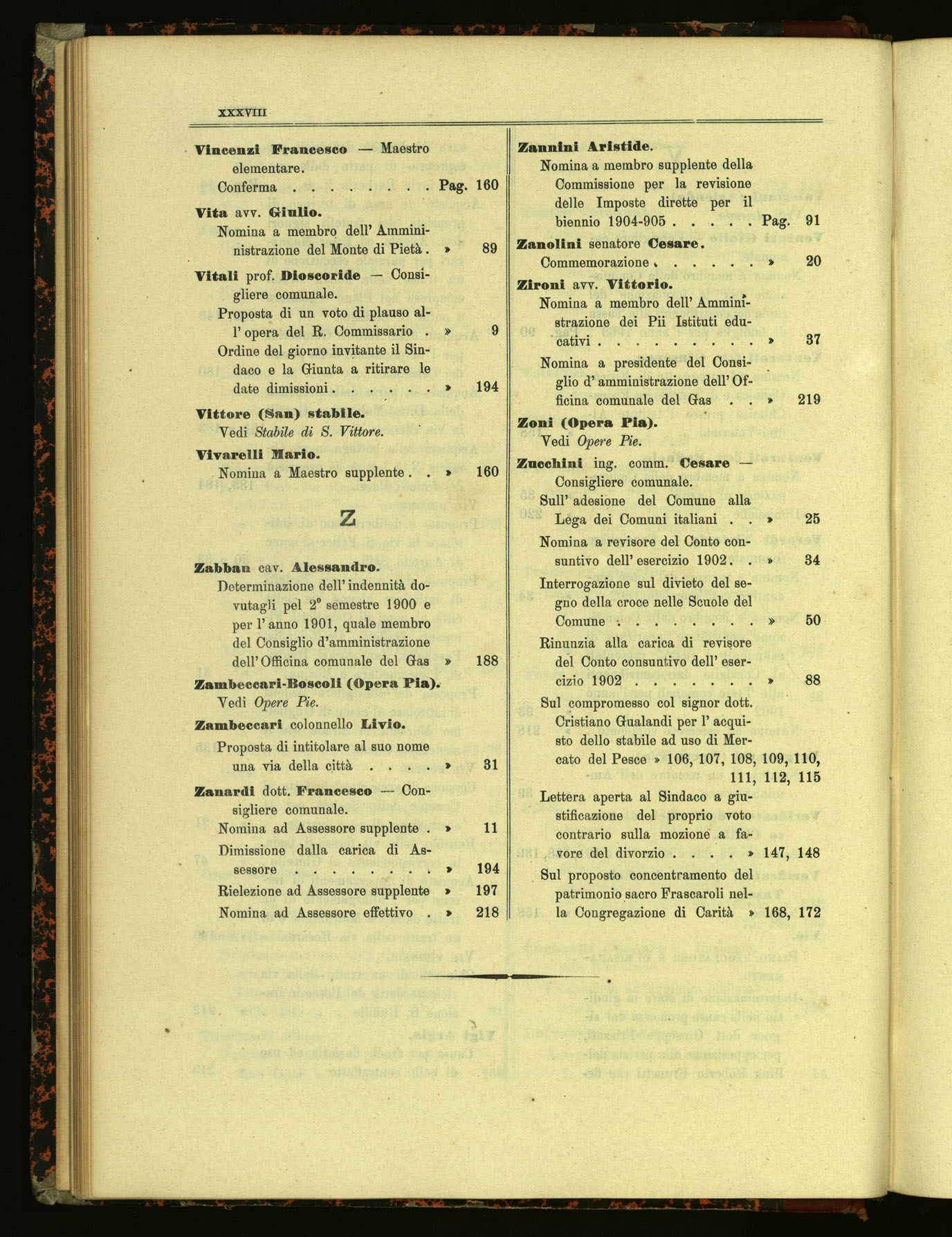 Indice volume 6.9.1902 - 6.7.1903
