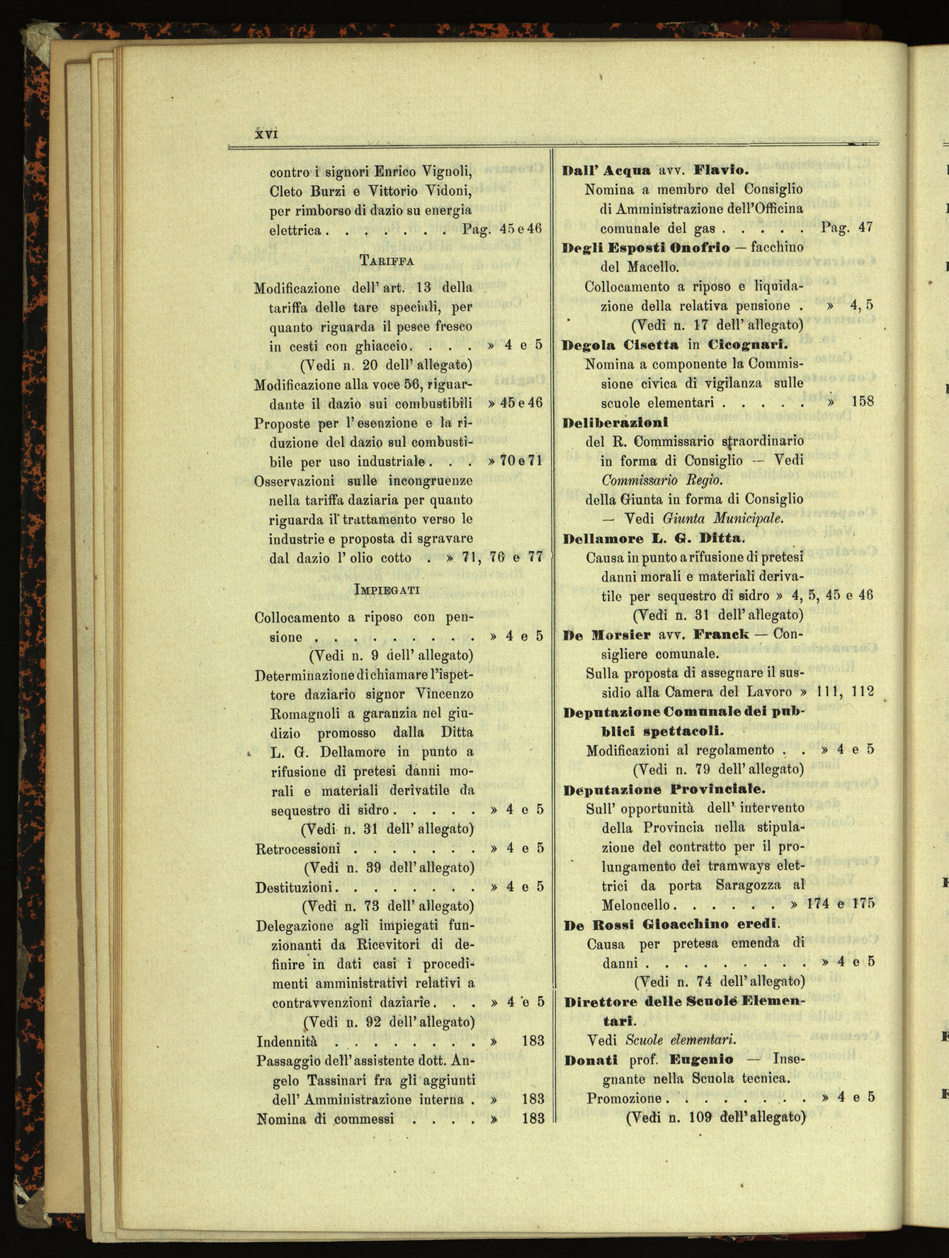 Indice volume 30.1.1905 - 30.6.1905