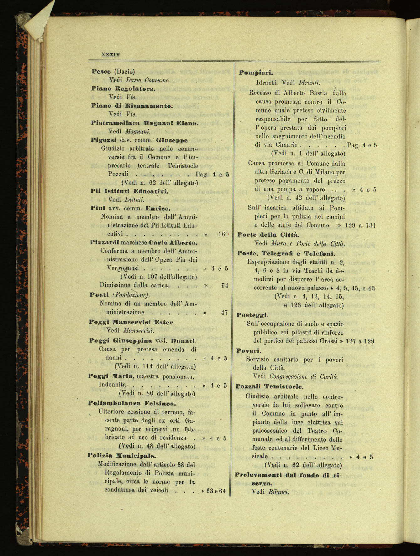 Indice volume 30.1.1905 - 30.6.1905