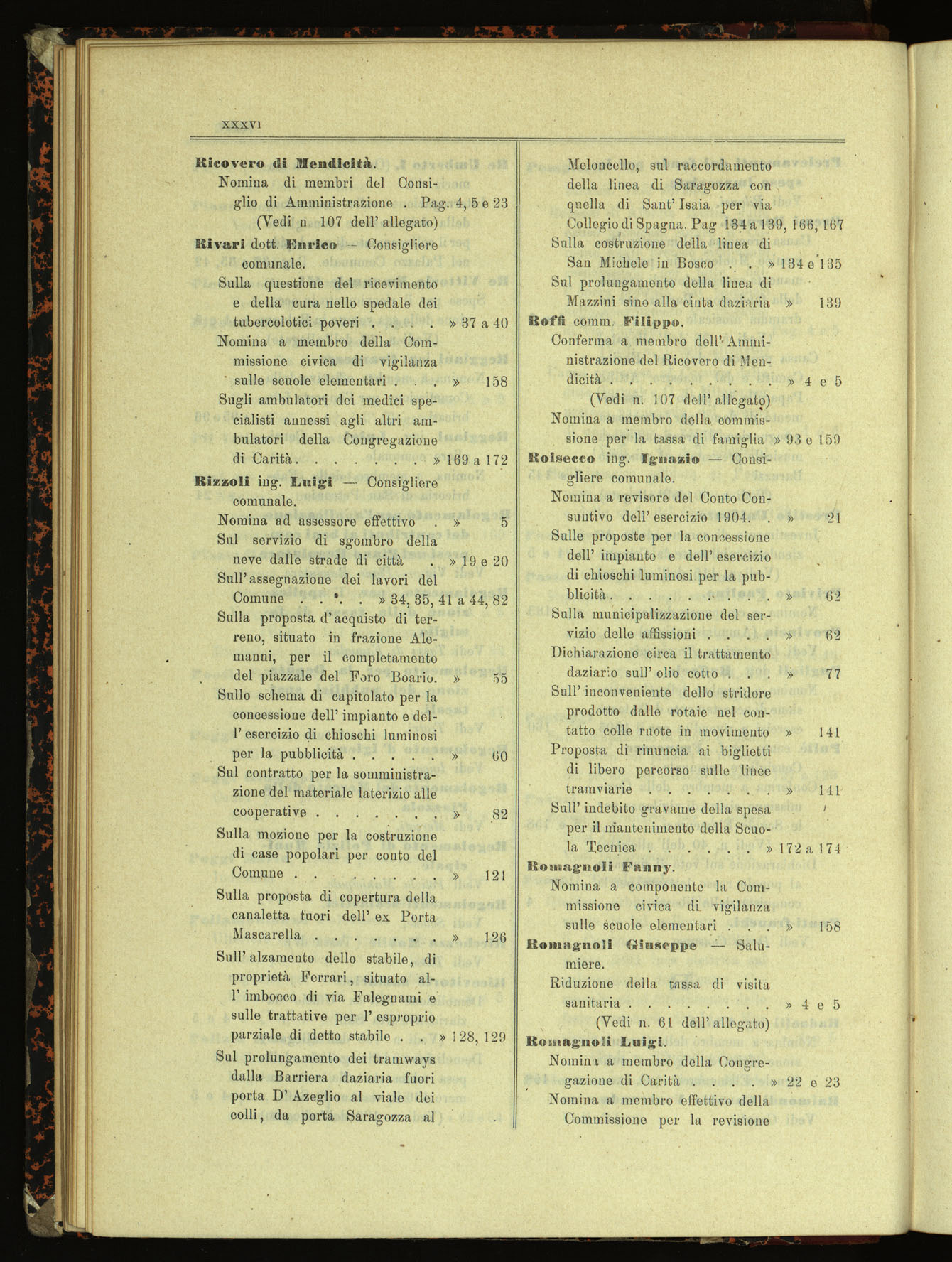 Indice volume 30.1.1905 - 30.6.1905