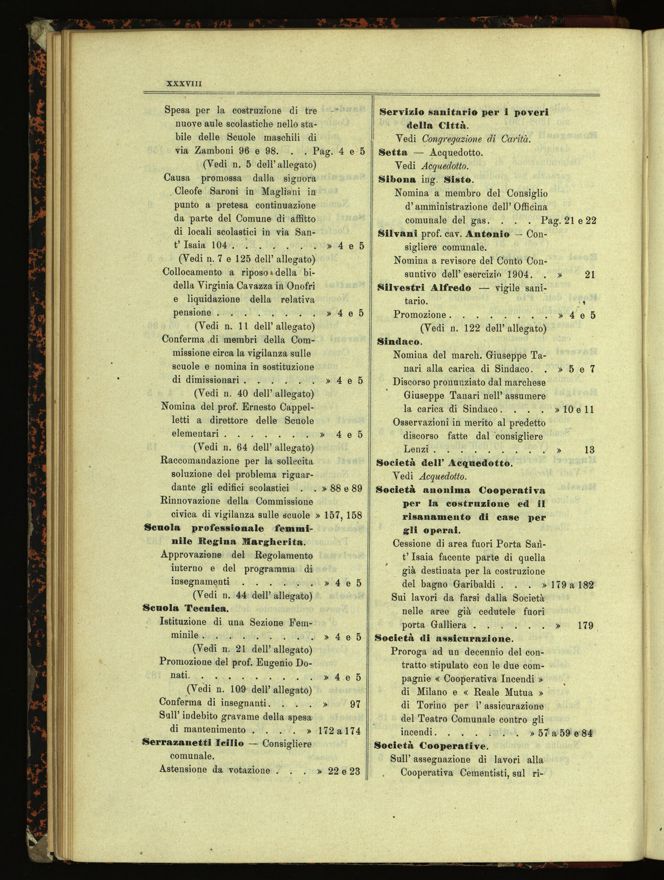 Indice volume 30.1.1905 - 30.6.1905