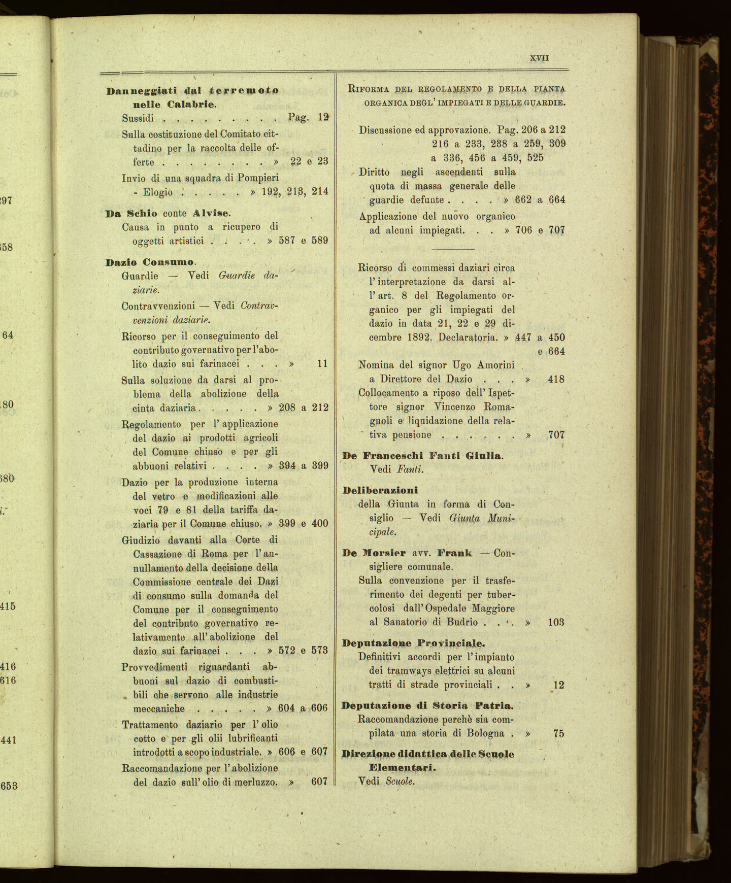 Indice volume 13.11.1905 - 11.6.1906