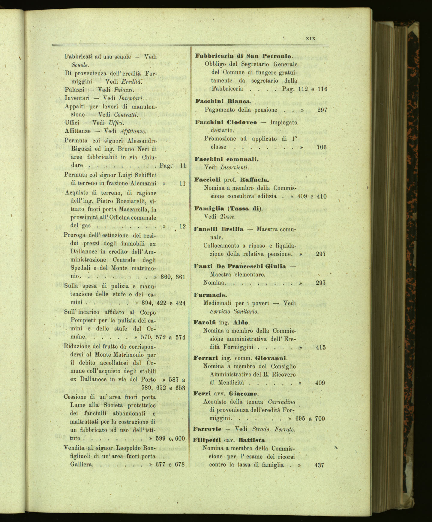 Indice volume 13.11.1905 - 11.6.1906