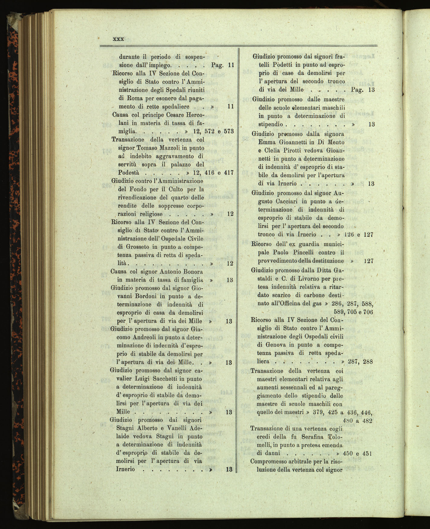 Indice volume 13.11.1905 - 11.6.1906