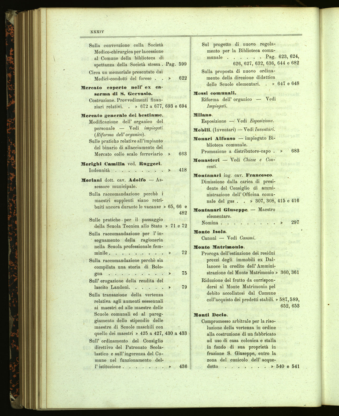 Indice volume 13.11.1905 - 11.6.1906