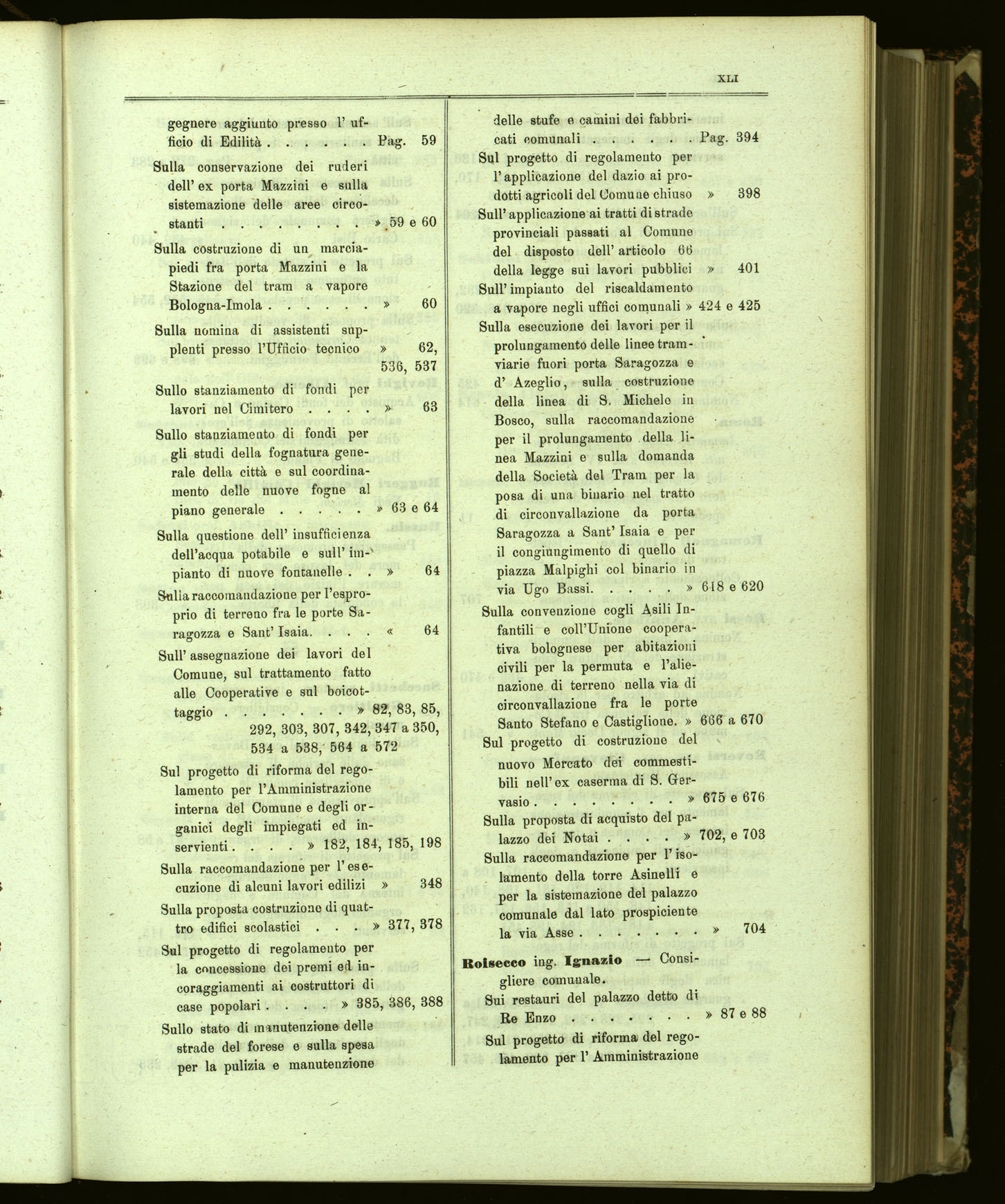 Indice volume 13.11.1905 - 11.6.1906