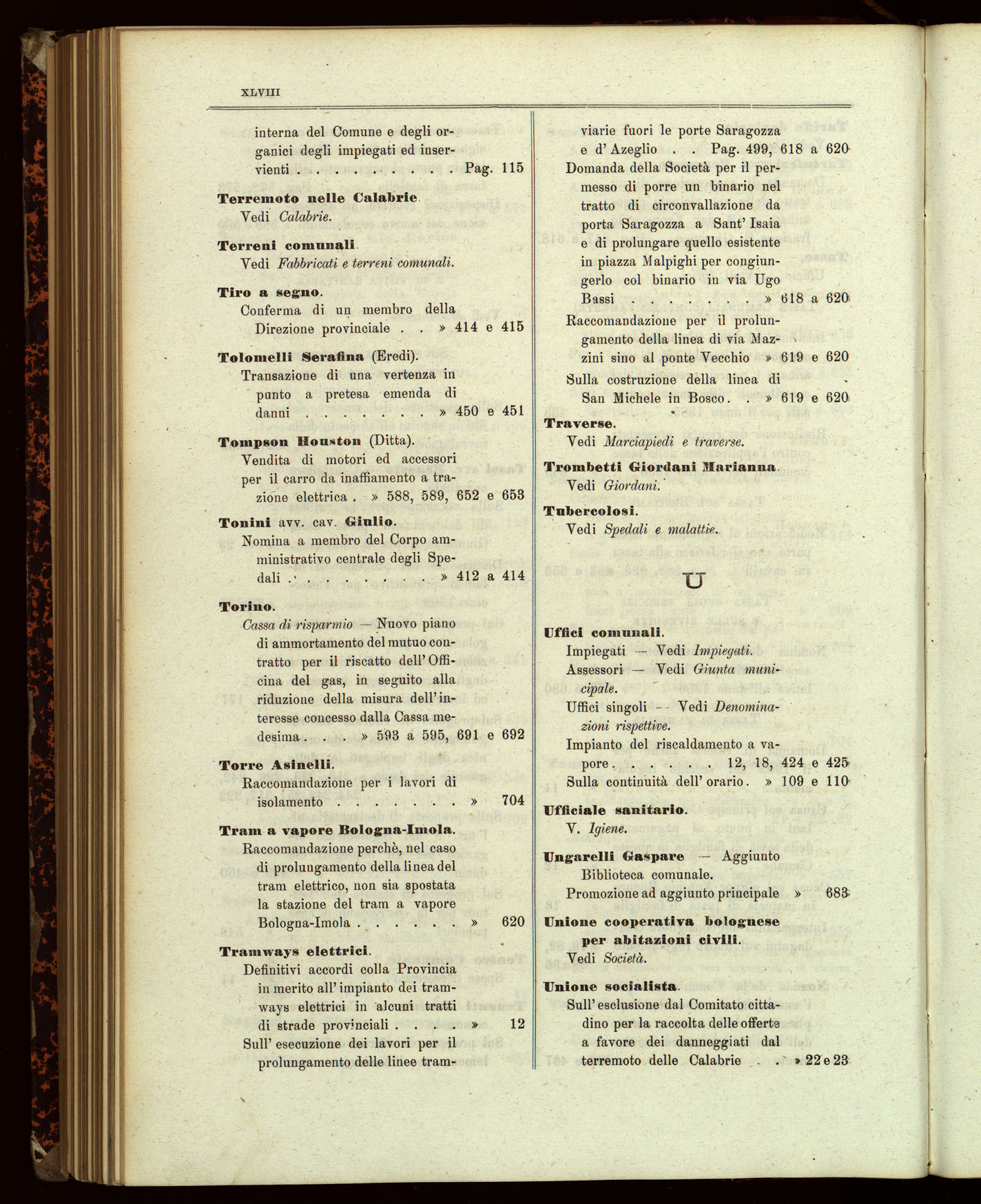 Indice volume 13.11.1905 - 11.6.1906