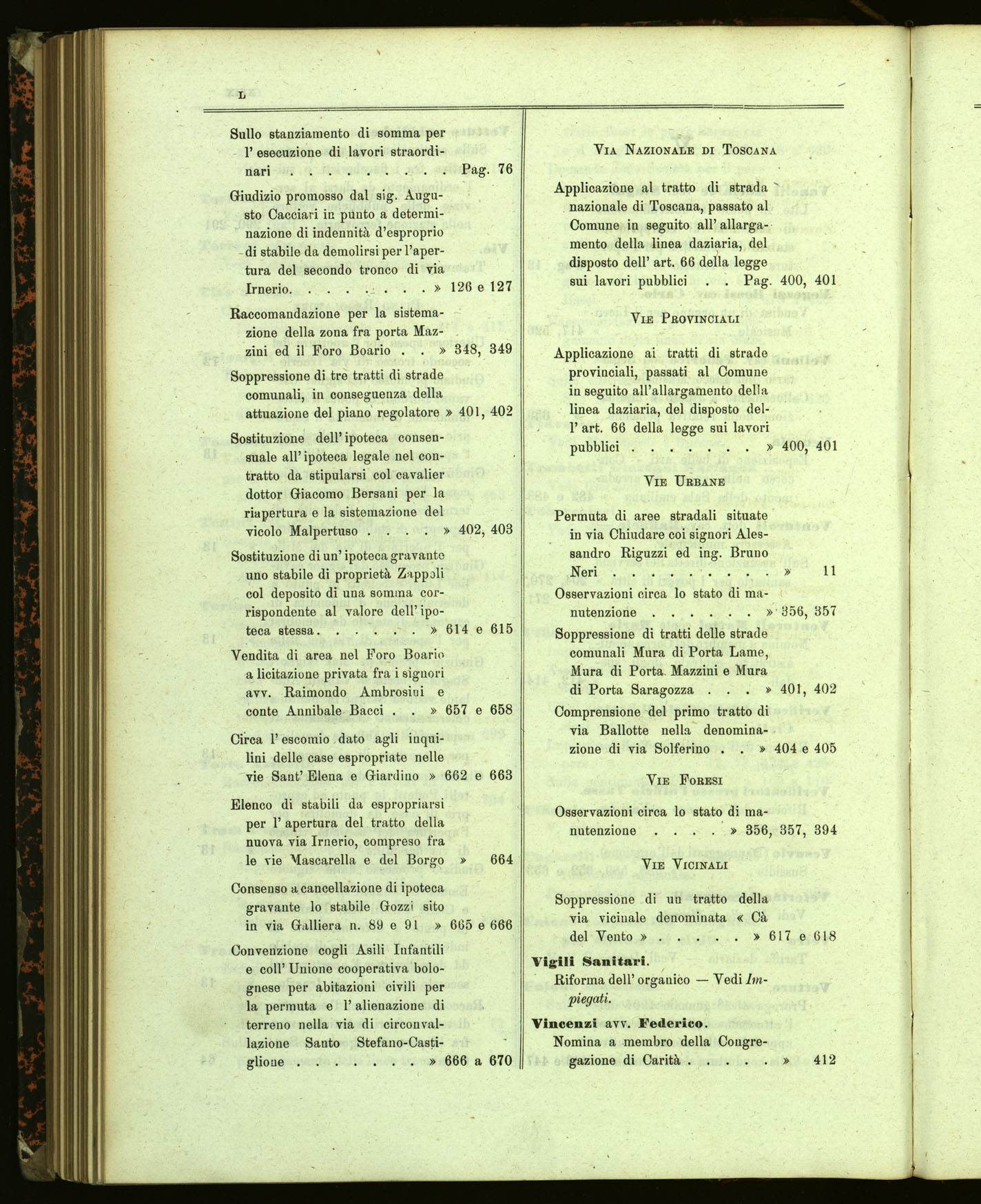 Indice volume 13.11.1905 - 11.6.1906