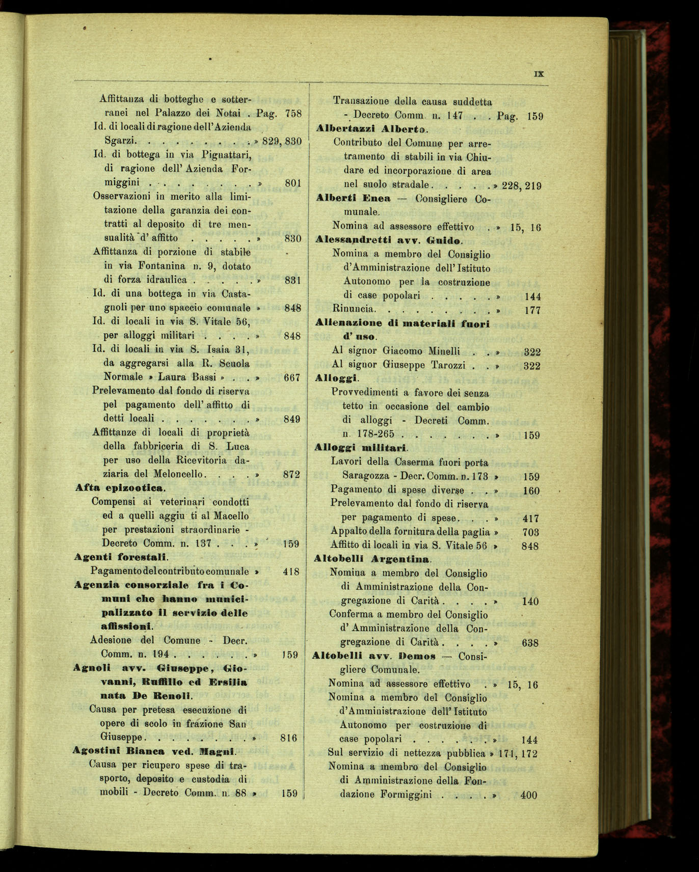 Indice volume 15.7.1914 - 31.5.1915