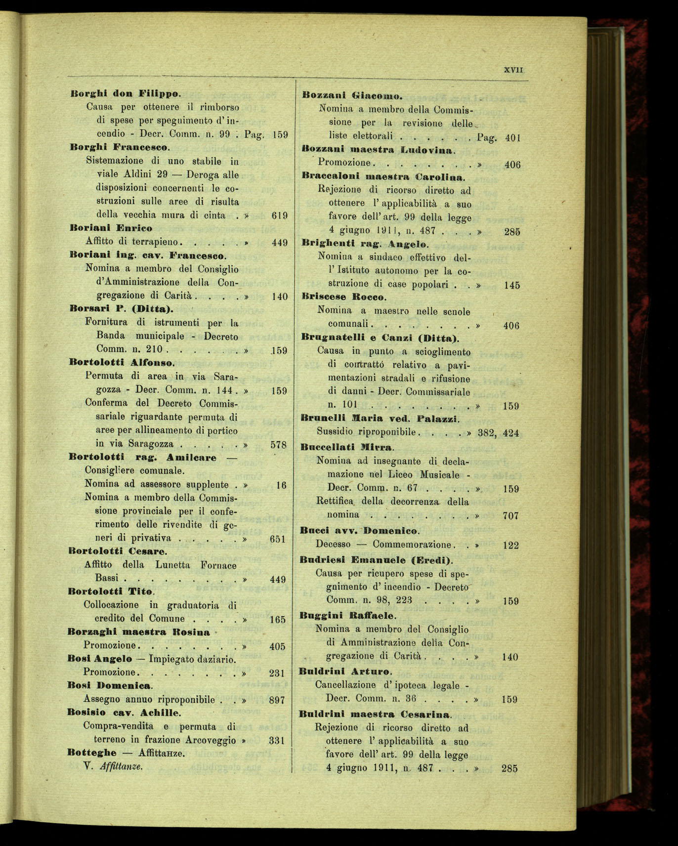 Indice volume 15.7.1914 - 31.5.1915