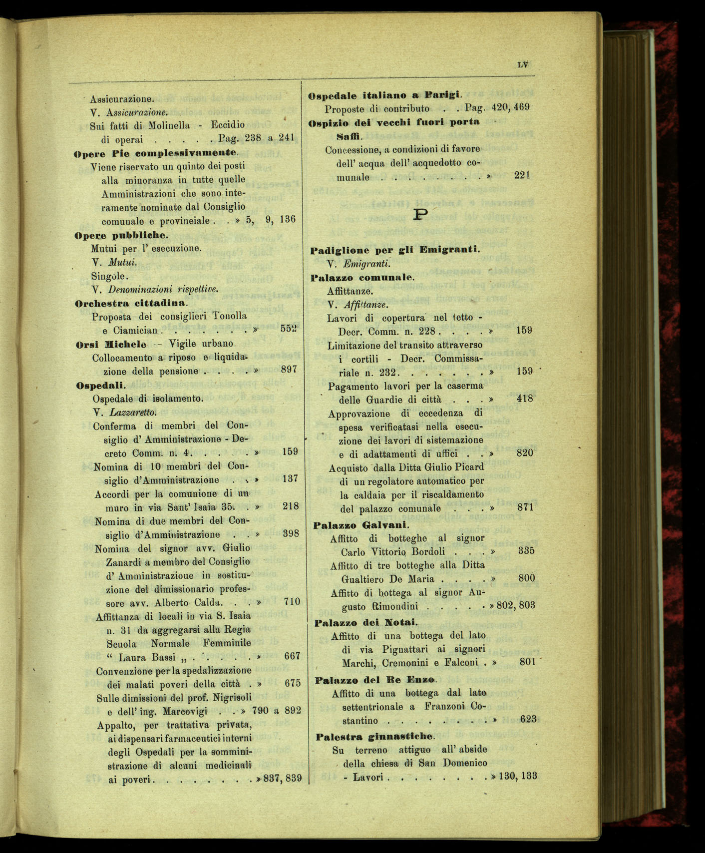 Indice volume 15.7.1914 - 31.5.1915