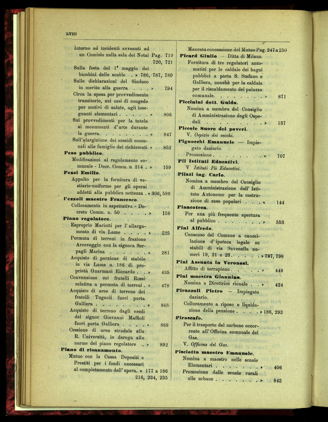 Indice volume 15.7.1914 - 31.5.1915