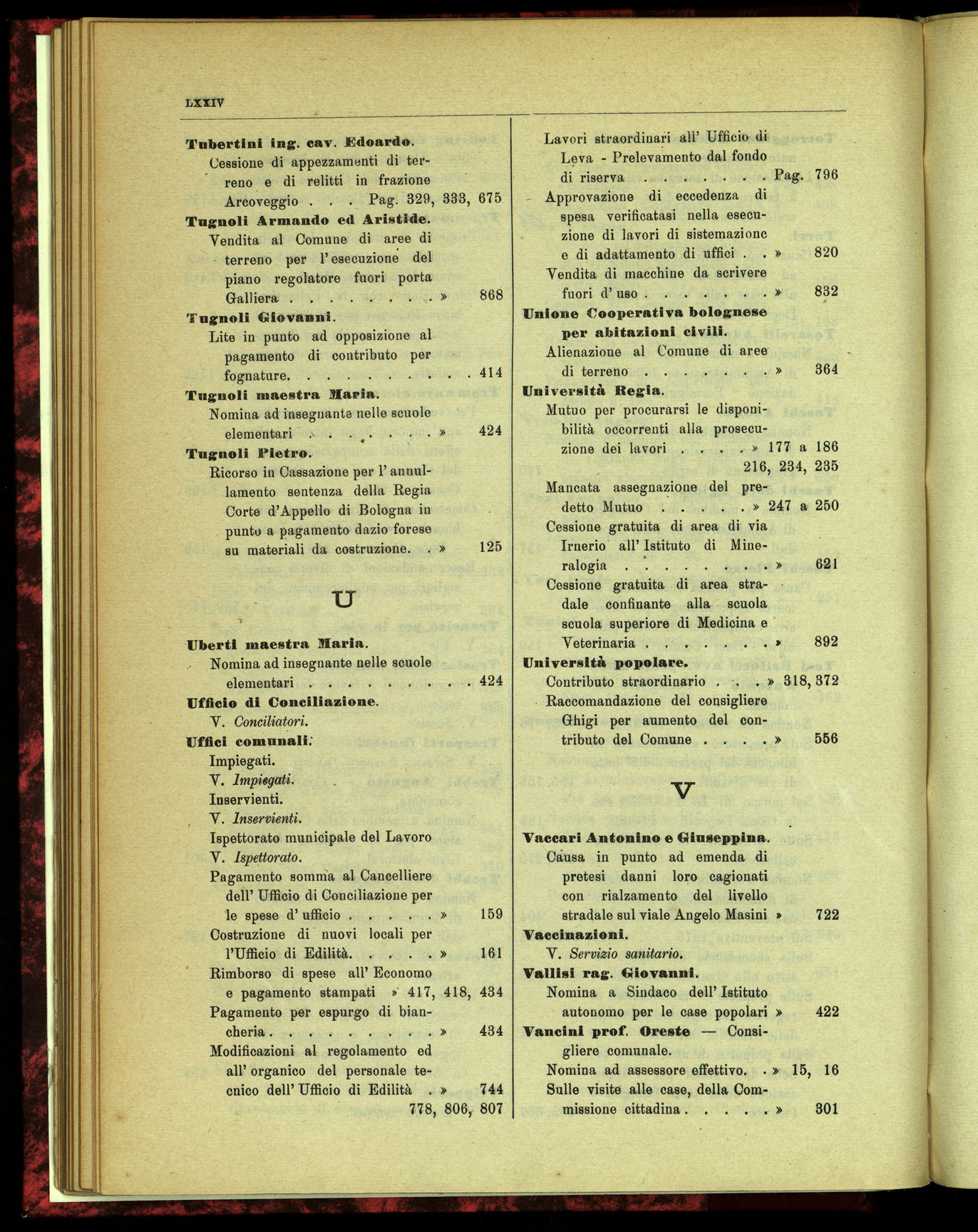 Indice volume 15.7.1914 - 31.5.1915