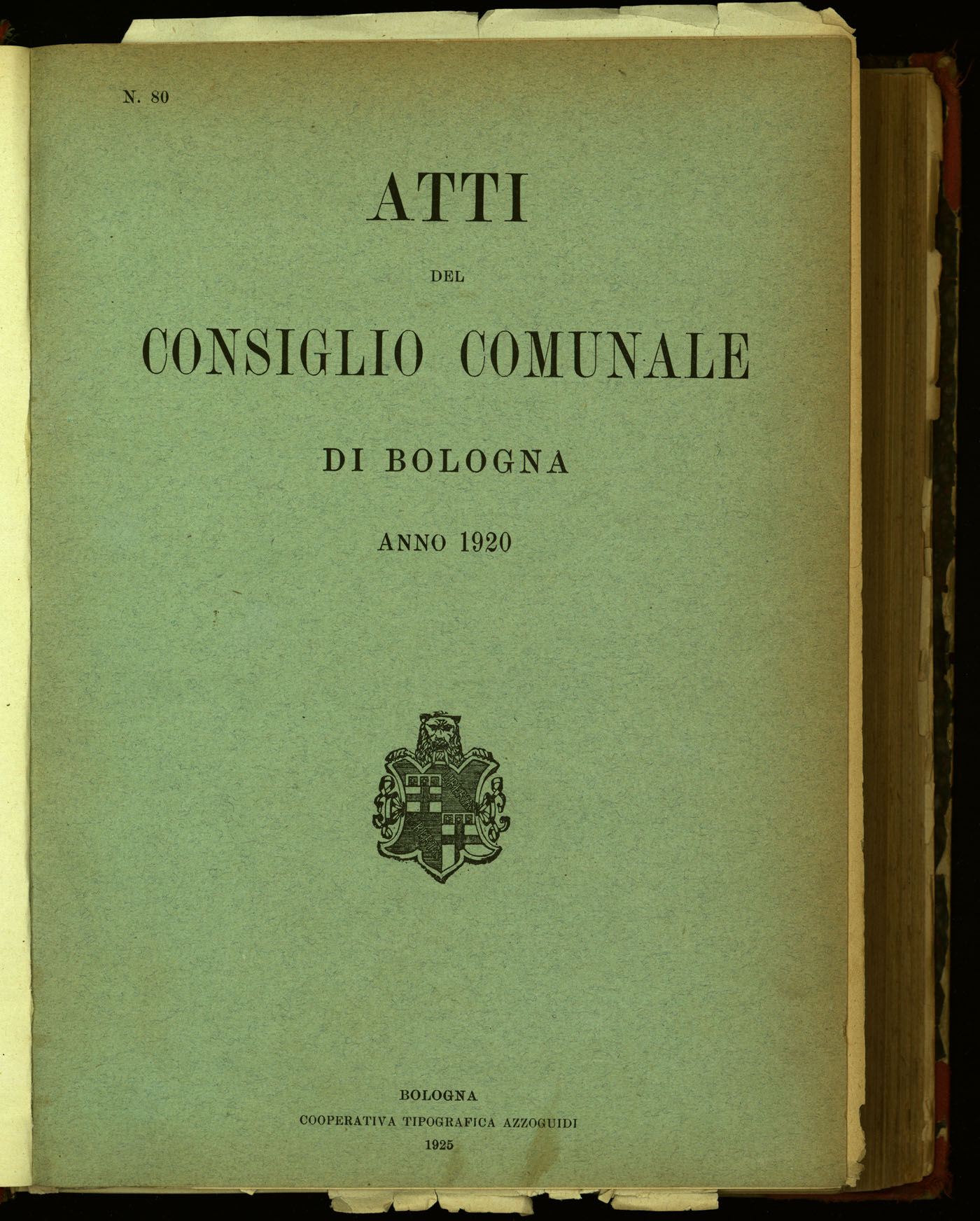 Indice volume 17.1.1920 - 21.11.1920
