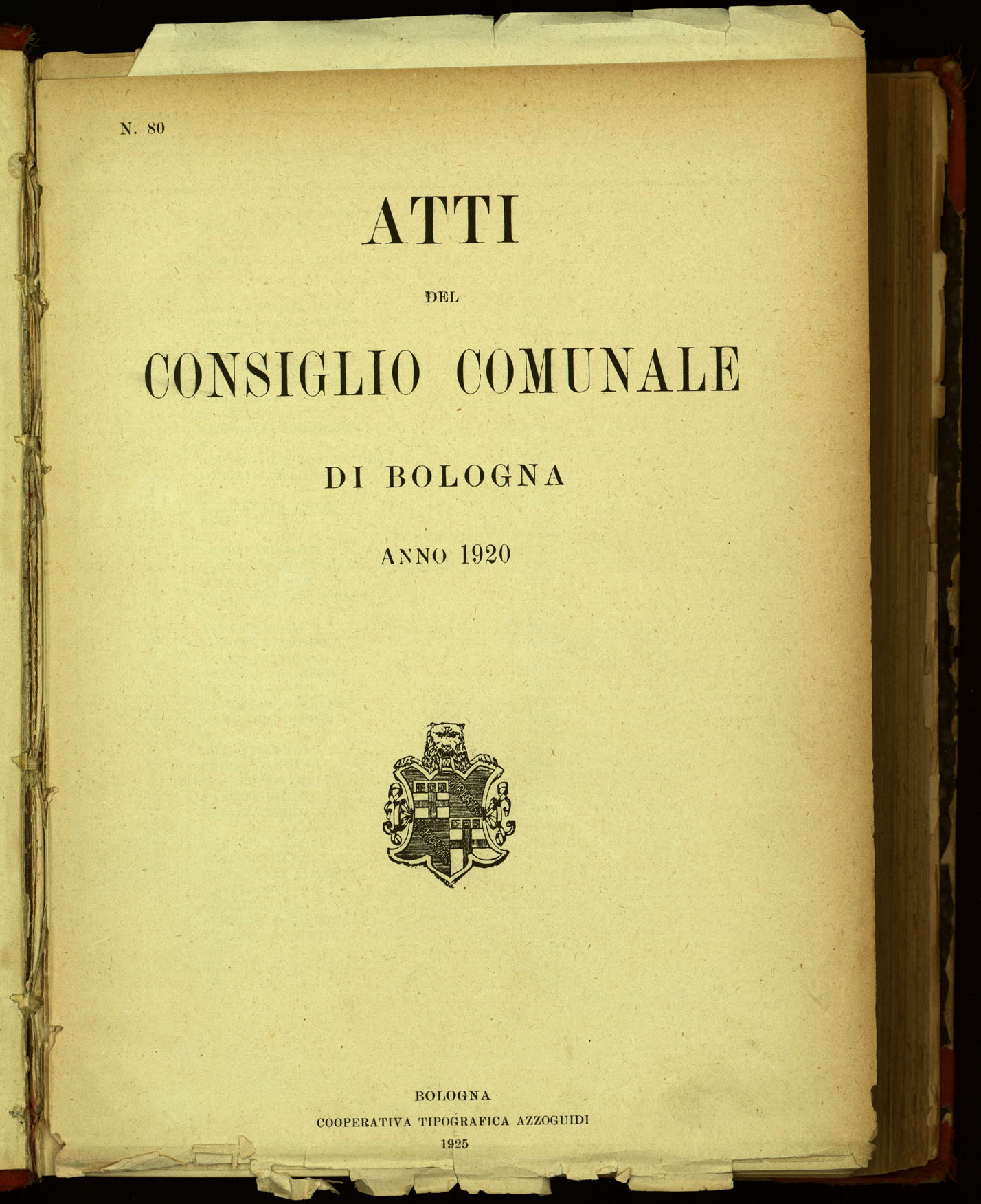 Indice volume 17.1.1920 - 21.11.1920