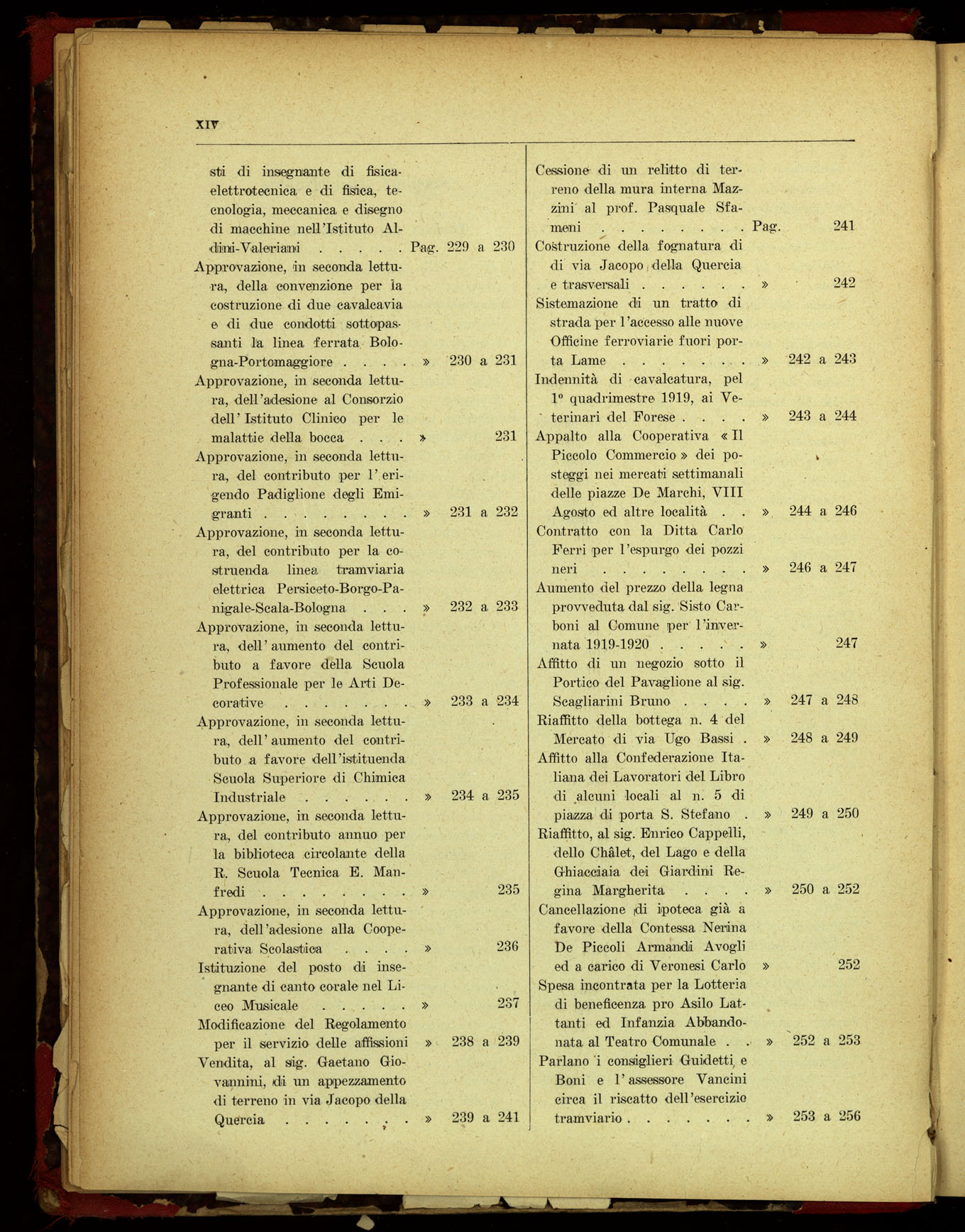 Indice volume 17.1.1920 - 21.11.1920