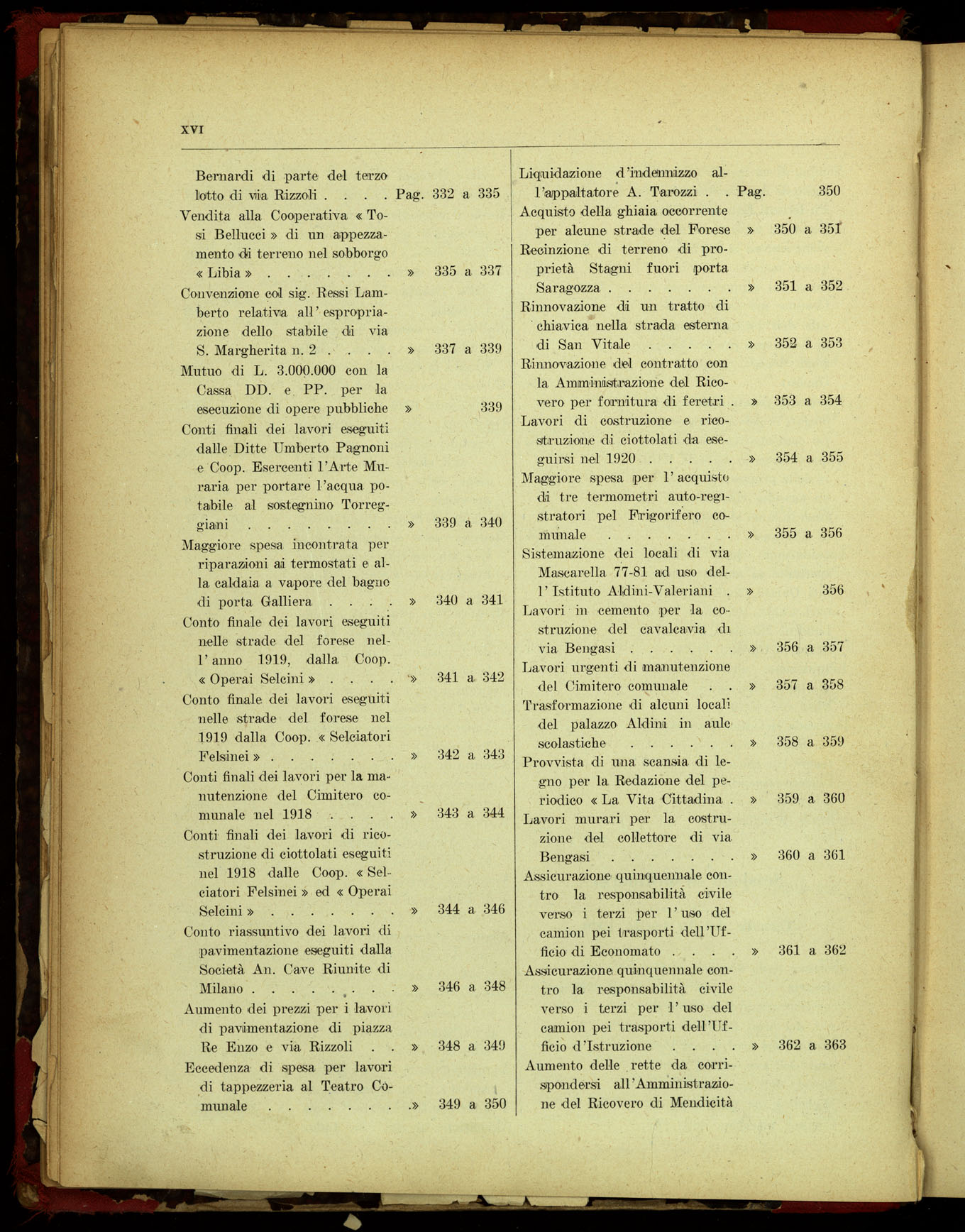 Indice volume 17.1.1920 - 21.11.1920