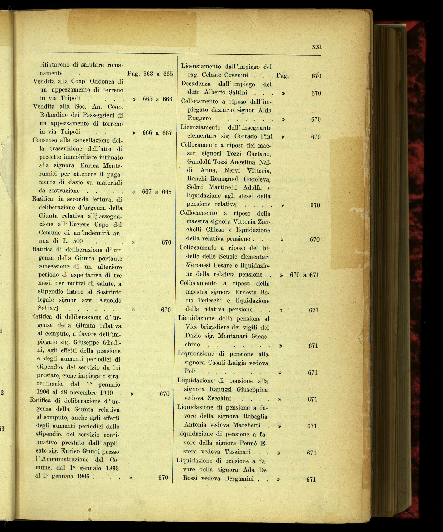 Indice volume 4.3.1923 - 5.12.1923