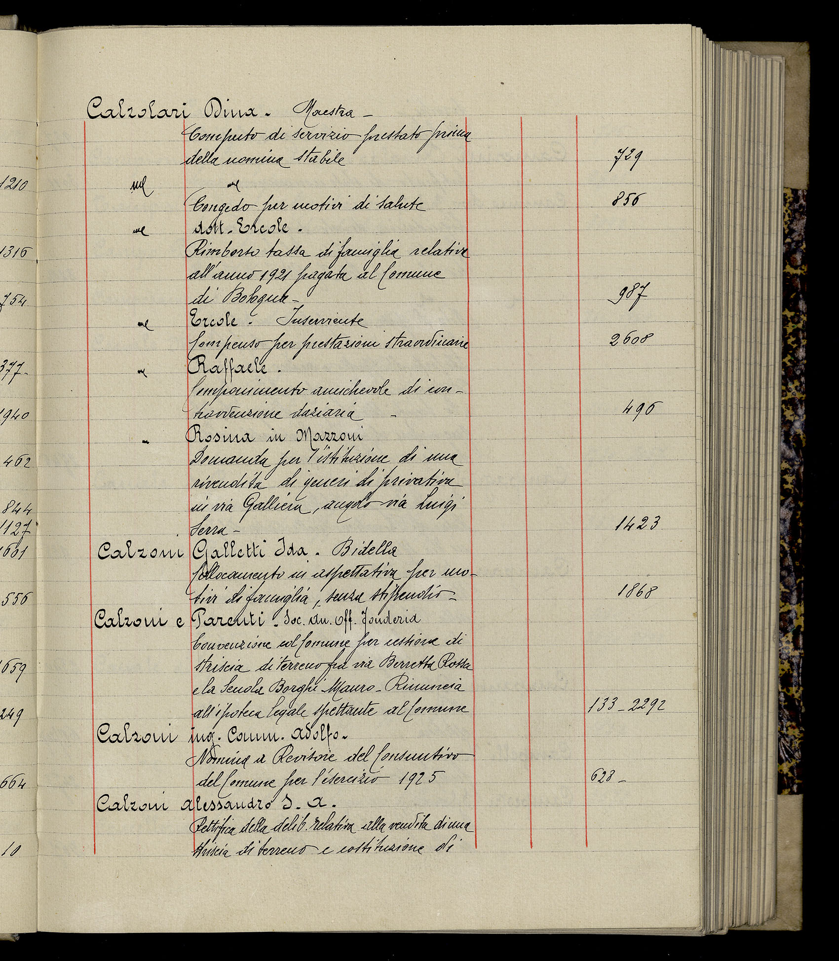 Indice volume 3.1.1927 - 30.3.1927